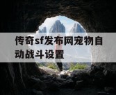 传奇sf发布网宠物自动战斗设置