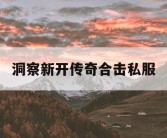 洞察新开传奇合击私服