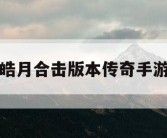 皓月合击版本传奇手游