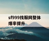 sf999找服网整体爆率提升
