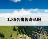 1.85合击传奇私服