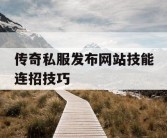 传奇私服发布网站技能连招技巧