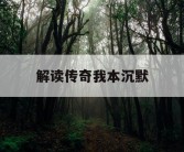 解读传奇我本沉默