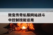 微变传奇私服网站战斗中控制技能运用
