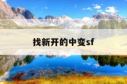找新开的中变sf