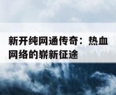 新开纯网通传奇：热血网络的崭新征途