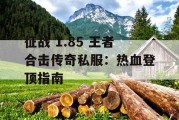 征战 1.85 王者合击传奇私服：热血登顶指南