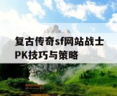 复古传奇sf网站战士PK技巧与策略