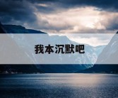 我本沉默吧