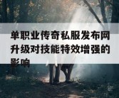 单职业传奇私服发布网升级对技能特效增强的影响