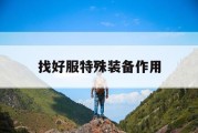 找好服特殊装备作用