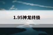 1.95神龙终极