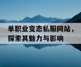 单职业变态私服网站，探索其魅力与影响