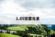 1.85狂雷元素