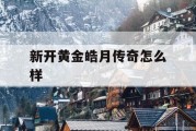 新开黄金皓月传奇怎么样
