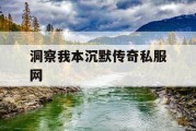 洞察我本沉默传奇私服网