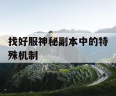 找好服神秘副本中的特殊机制