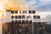 解读 1.85 英雄合击新开 sf：热血合击新篇开启