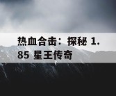 热血合击：探秘 1.85 星王传奇