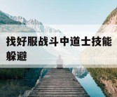 找好服战斗中道士技能躲避