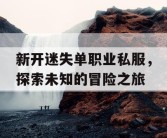 新开迷失单职业私服，探索未知的冒险之旅