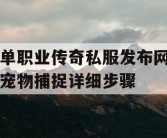 单职业传奇私服发布网宠物捕捉详细步骤