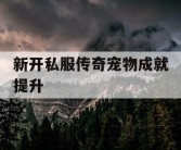 新开私服传奇宠物成就提升