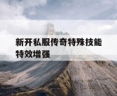 新开私服传奇特殊技能特效增强