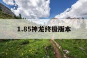 1.85神龙终极版本
