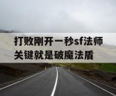 打败刚开一秒sf法师关键就是破魔法盾