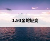 1.93金蛇轻变