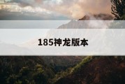 185神龙版本