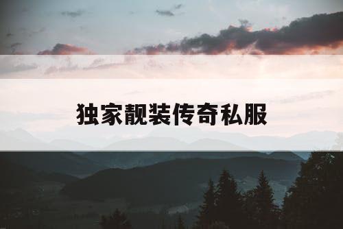 独家靓装传奇私服