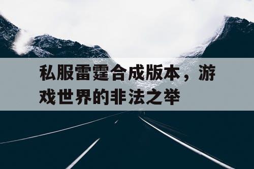 私服雷霆合成版本，游戏世界的非法之举