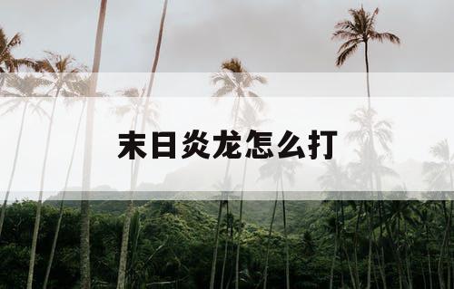 末日炎龙怎么打