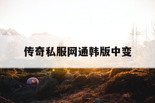 传奇私服网通韩版中变