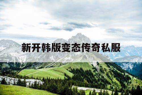 新开韩版变态传奇私服