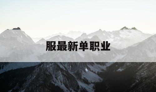 服最新单职业