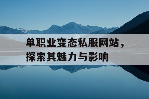 单职业变态私服网站，探索其魅力与影响