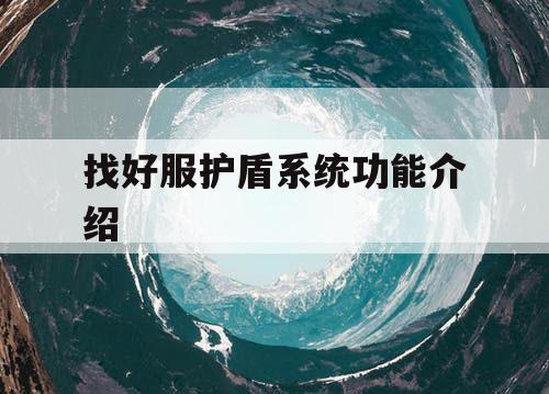 找好服护盾系统功能介绍