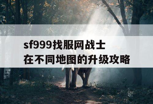 sf999找服网战士在不同地图的升级攻略