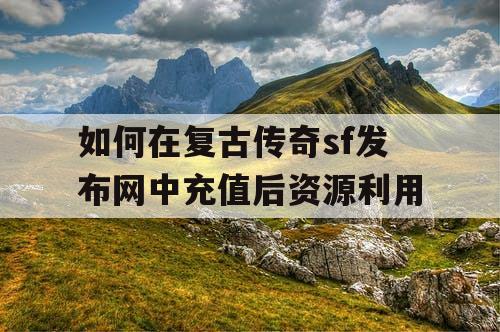 如何在复古传奇sf发布网中充值后资源利用