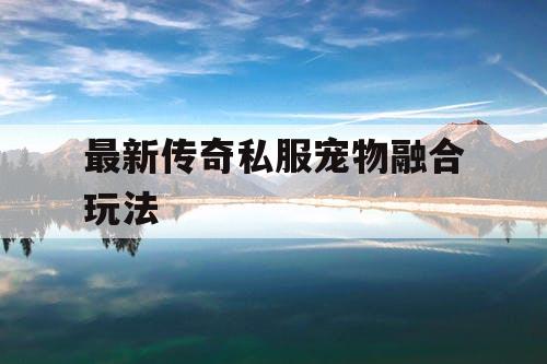最新传奇私服宠物融合玩法
