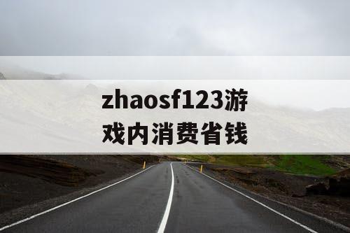 zhaosf123游戏内消费省钱