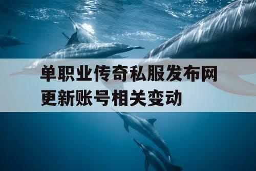单职业传奇私服发布网更新账号相关变动