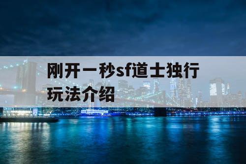 刚开一秒sf道士独行玩法介绍