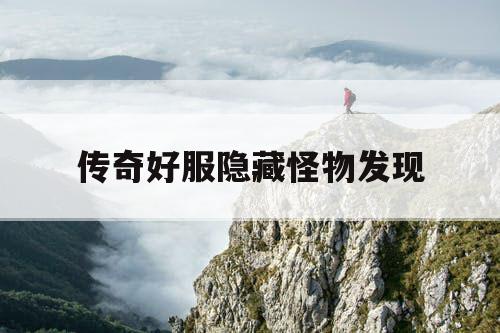 传奇好服隐藏怪物发现