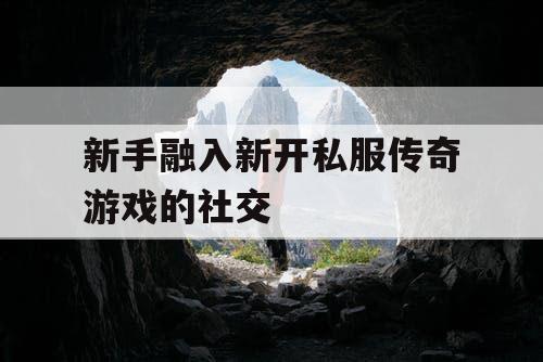 新手融入新开私服传奇游戏的社交