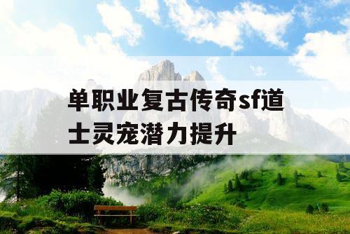 单职业复古传奇sf道士灵宠潜力提升