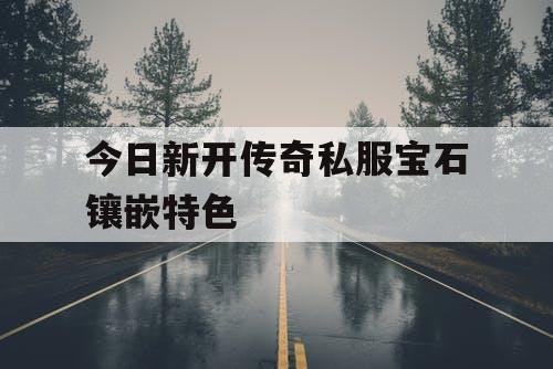今日新开传奇私服宝石镶嵌特色